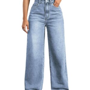 Straight Leg Jeans for Women,High Waisted Wide Leg Loose Stretchy Boyfriend Denim Pants Baggy Jeans for Women